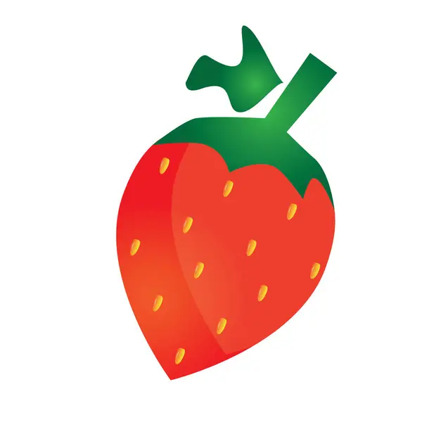 草莓夹艺术适用于果品广告和儿童模板载体教学 免版税图库矢量图片