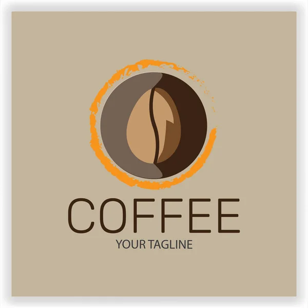 咖啡豆标识设计模板溢价雅量向量Eps 图库插图