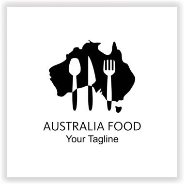 vektör australia restoran logo şablonu