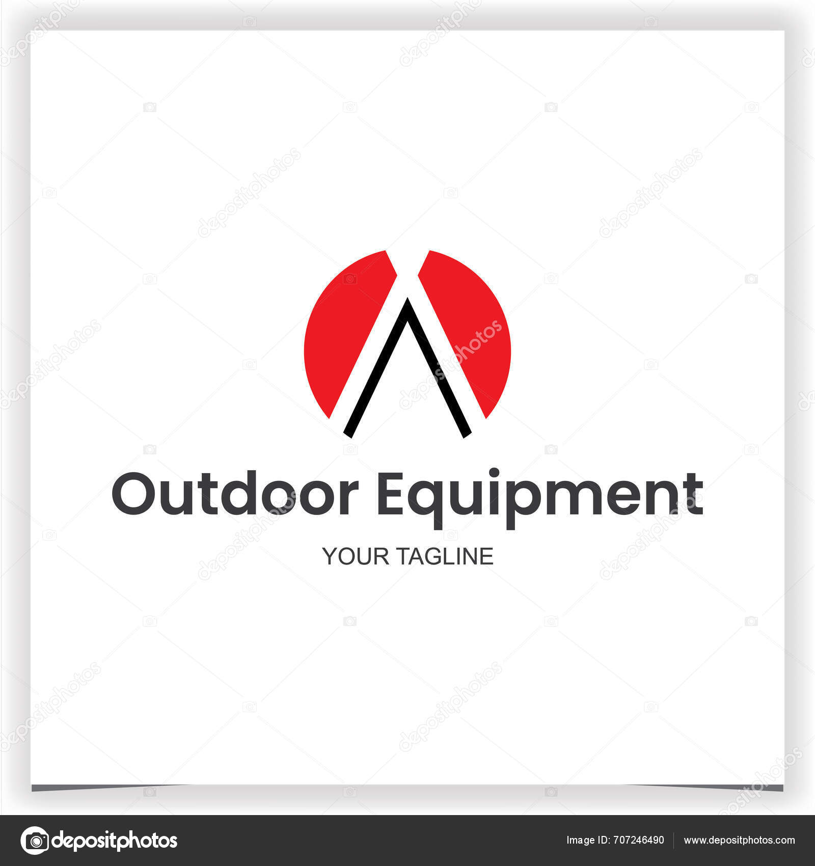 Outdoor Equipment Store Logo Design Template Stock Vector by ©dria.plc