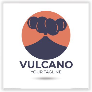 Vektör volkan logo tasarım şablonu