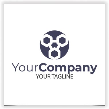 Vektör dairesel logo tasarım şablonu