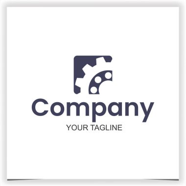 Vitesli mavi kare logo ve logo tasarım şablonu