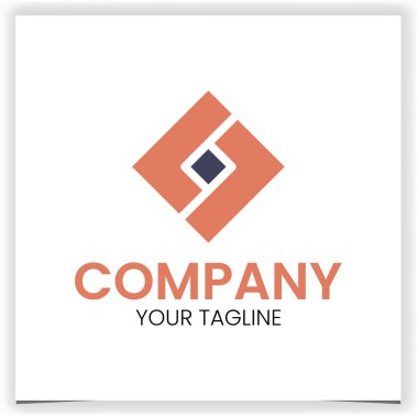 Vektör kareleri logo tasarım şablonu