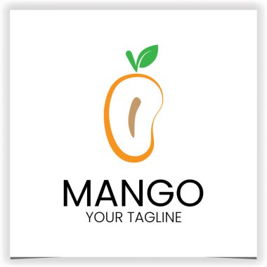 mango logo tasarım şablonu vektörü