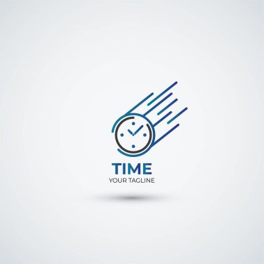 Hızlı saat logo tasarım şablonu