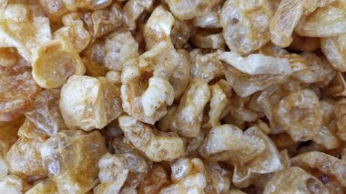 Kurgu arkaplanı olarak kullanılan sığır derisi krakerlerinin fotoğrafı