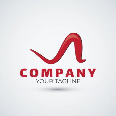Basit bir harf logosu sıvı simge tasarım şablonu