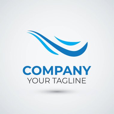 Dalga su logosu tasarım şablonu simgesi