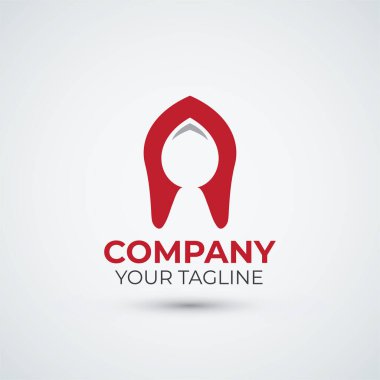 Soyut A harfi logo tasarım şablonu