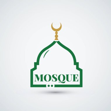 Soyut düz cami logosu tasarımı