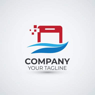 Tekno uygulamalar logo tasarım şablonu