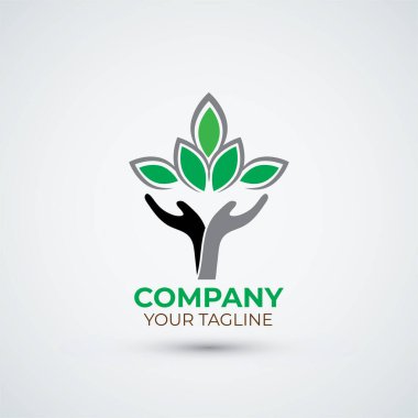 Yeşil logo tasarım şablonu