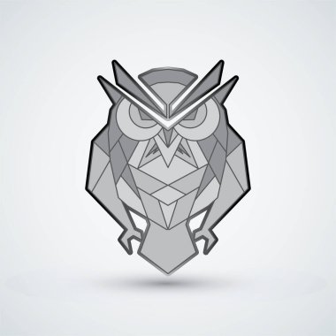 Modern Baykuş logosu şirket logosu veya giysi geometrik tasarımı için kullanılabilir