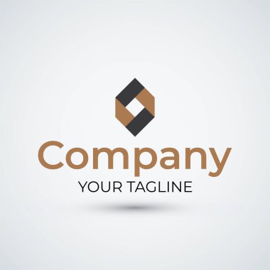 Şirket tasarımı için soyut logo minimalisti