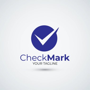 Modern monogram kontrol işareti logo vektör tasarımı ve illüstrasyonu