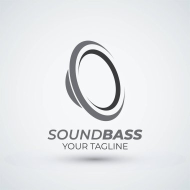 ses logosu düz resim vektörü şablonu