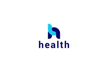 H harfi yaratıcı minimalist teknolojik modern logo