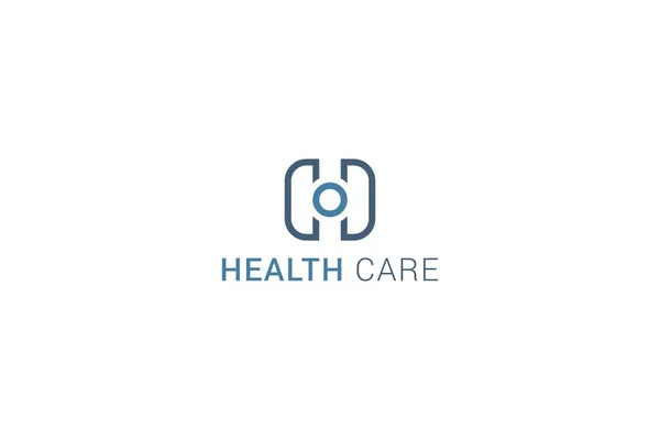 Litera Linia Sztuki Proste Logo Opieki Zdrowotnej — Wektor stockowy