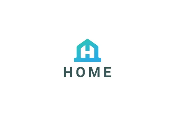 Litera Minimalne Logo Domu — Wektor stockowy