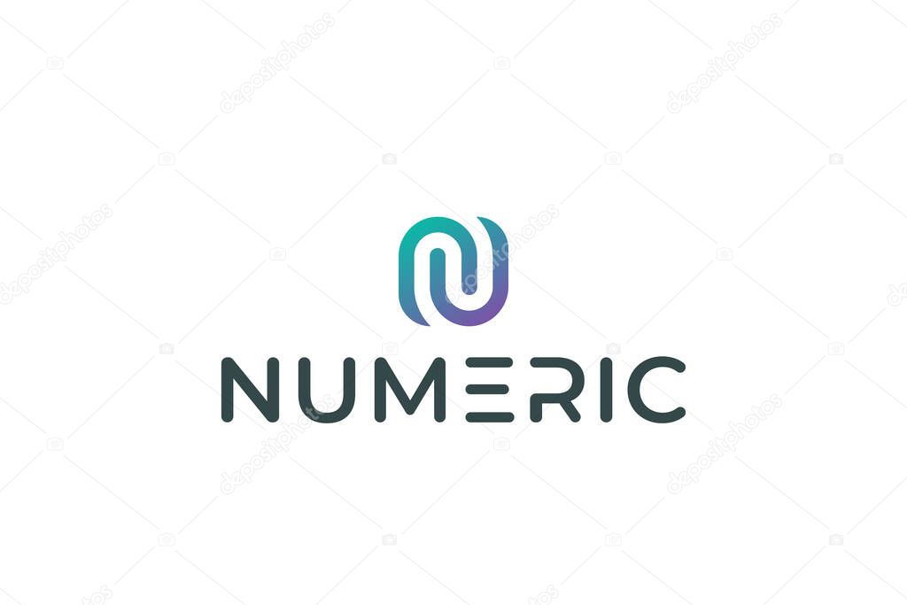 Letter N creative modern simple minimal logo