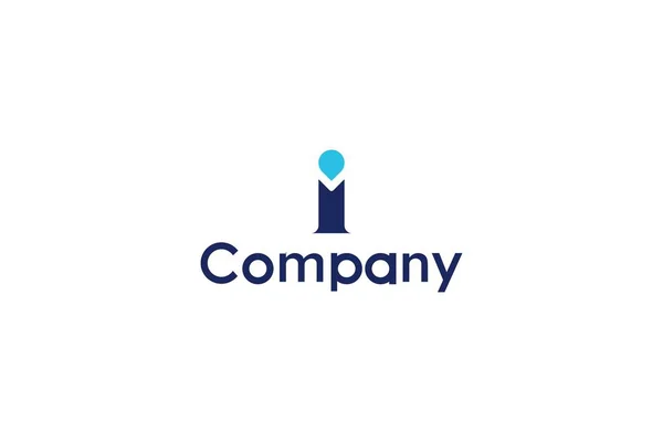 Letra Logotipo Seguimiento Ubicación Creativo Simple — Vector de stock