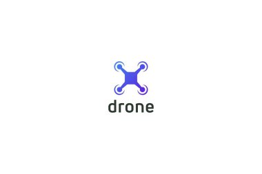 Basit benzersiz drone logosu