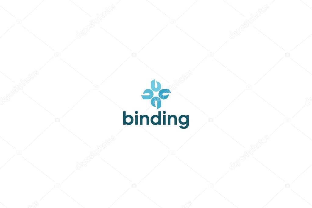 Letter b modern binding logo