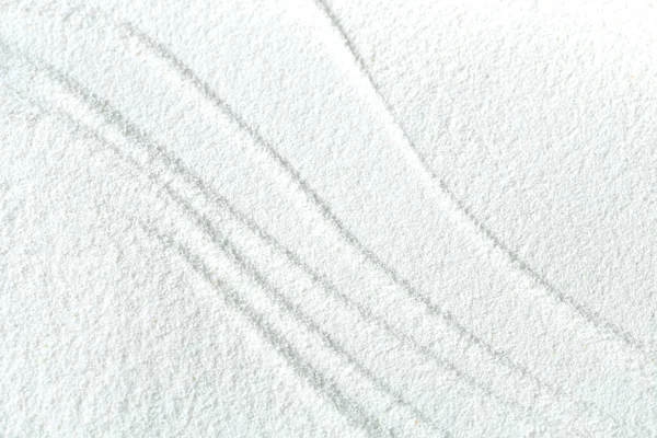 白い砂の禅のパターン — ストック写真