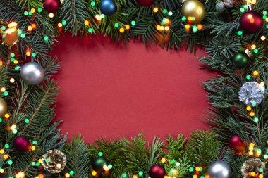 Kopya alanı ile Noel ve Yeni Yıl dekorasyonu
