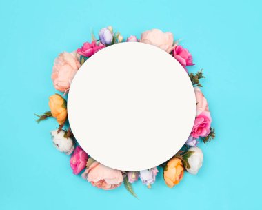 Floral composition with copy space