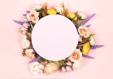 Floral composition with copy space