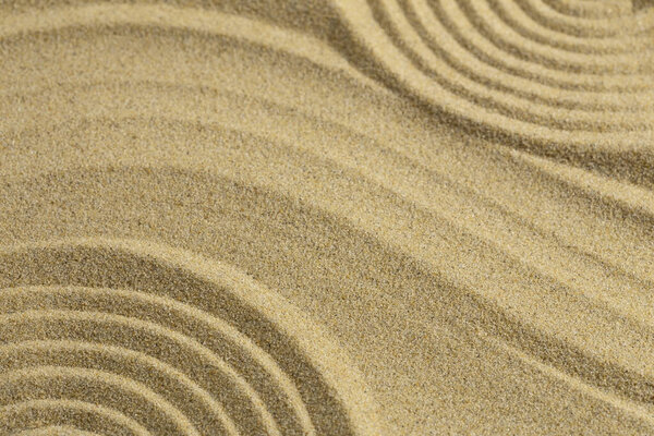 Zen pattern in brown sand