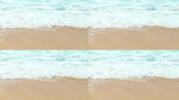 Fale Morskie Piaszczystej Plaży — Wideo stockowe