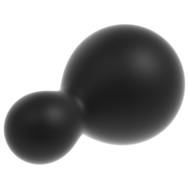 Soyut Siyah Geometrik 3B Tasarım Elementi Şeffaf Arkaplanda İzole Edildi