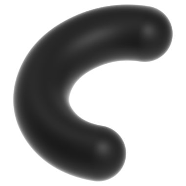 Soyut Siyah Geometrik 3B Tasarım Elementi Şeffaf Arkaplanda İzole Edildi