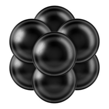 Soyut Siyah Geometrik 3B Tasarım Elementi Şeffaf Arkaplanda İzole Edildi