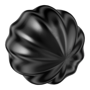 Soyut Siyah Geometrik 3B Tasarım Elementi Şeffaf Arkaplanda İzole Edildi