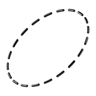 Soyut Siyah Geometrik 3B Tasarım Elementi Şeffaf Arkaplanda İzole Edildi