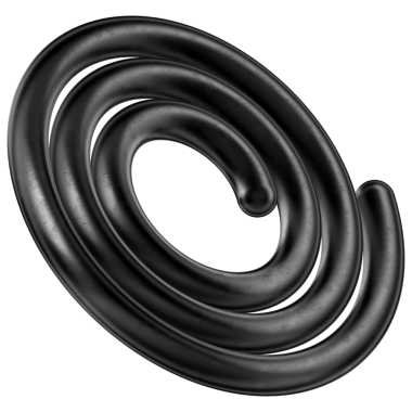 Soyut Siyah Geometrik 3B Tasarım Elementi Şeffaf Arkaplanda İzole Edildi