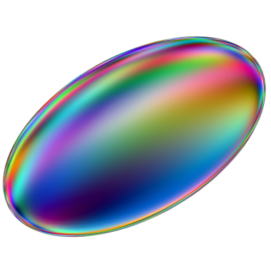 Şeffaf bir arkaplanda izole edilmiş yanardöner geometrik üç boyutlu şekil. Moda soyut holografik tasarım ögesi.