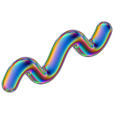 Şeffaf bir arkaplanda izole edilmiş yanardöner geometrik üç boyutlu şekil. Moda soyut holografik tasarım ögesi.