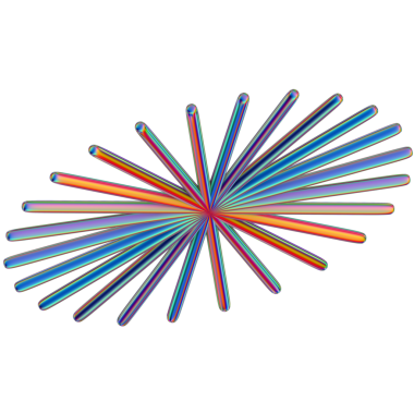 Şeffaf bir arkaplanda izole edilmiş yanardöner geometrik üç boyutlu şekil. Moda soyut holografik tasarım ögesi.