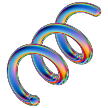 Şeffaf bir arkaplanda izole edilmiş yanardöner geometrik üç boyutlu şekil. Moda soyut holografik tasarım ögesi.