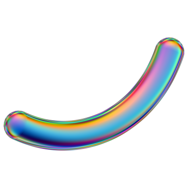 Şeffaf bir arkaplanda izole edilmiş yanardöner geometrik üç boyutlu şekil. Moda soyut holografik tasarım ögesi.