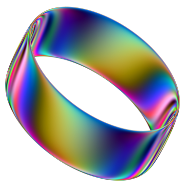 Şeffaf bir arkaplanda izole edilmiş yanardöner geometrik üç boyutlu şekil. Moda soyut holografik tasarım ögesi.