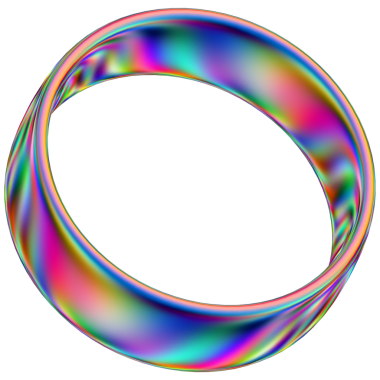 Şeffaf bir arkaplanda izole edilmiş yanardöner geometrik üç boyutlu şekil. Moda soyut holografik tasarım ögesi.