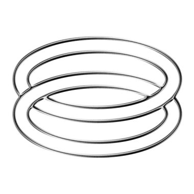 Şeffaf Arkaplanda Taneli Metalik Bitiş ile Soyut Krom 3B Simge Tasarım Elemanı