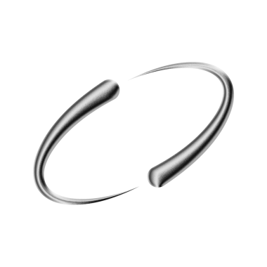 Şeffaf Arkaplanda Taneli Metalik Bitiş ile Soyut Krom 3B Simge Tasarım Elemanı