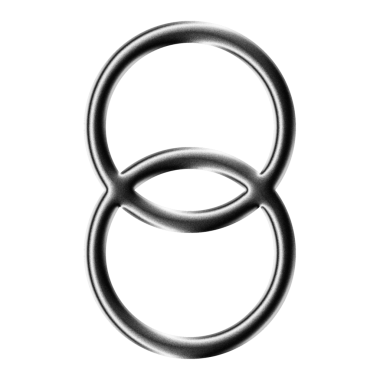 Şeffaf Arkaplanda Taneli Metalik Bitiş ile Soyut Krom 3B Simge Tasarım Elemanı